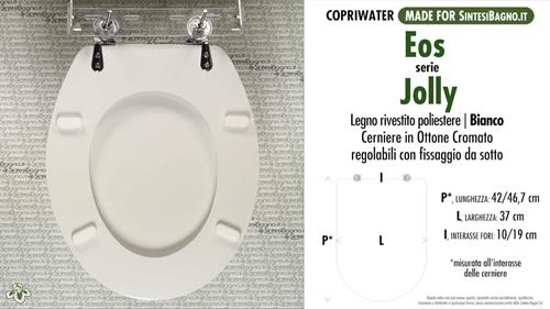 Copriwater EOS JOLLY BIANCO — RICAMBIO DEDICATO LEGNO