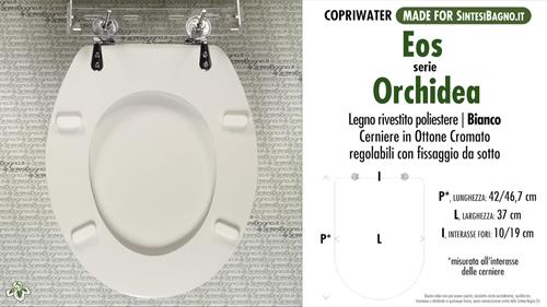 Copriwater EOS ORCHIDEA BIANCO — RICAMBIO DEDICATO LEGNO