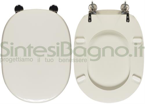 Copriwater EOS PUNTO BIANCO — VASO A TERRA, RICAMBIO DEDICATO LEGNO